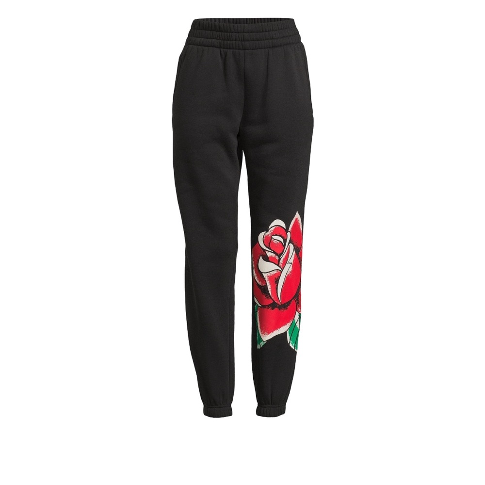 No Boundaries Juniors Rose Fleece Sweatpants
